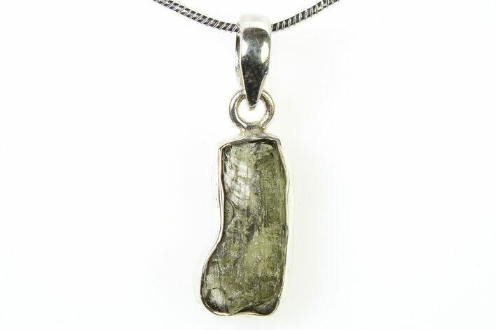 Green Moldavite Tektite Pendant ( g) - Czech Republic #321659